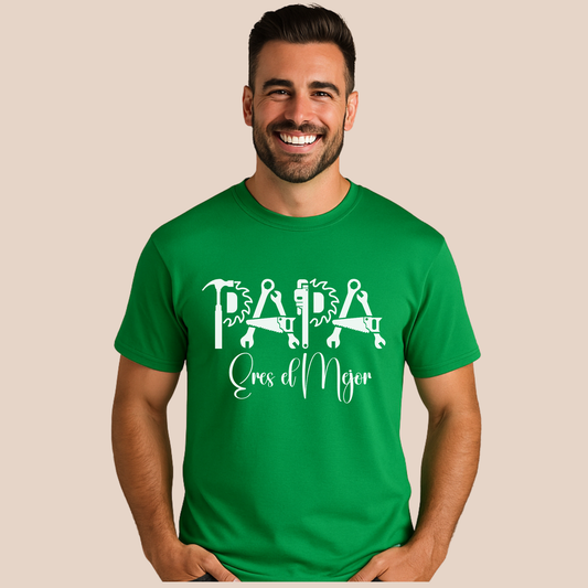 Playera para Papá Diseño Letras de Herramienta.