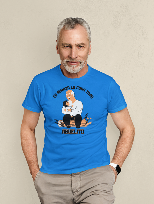 Playera para Abuelito Diseño Tu Abrazo lo Cura Todo