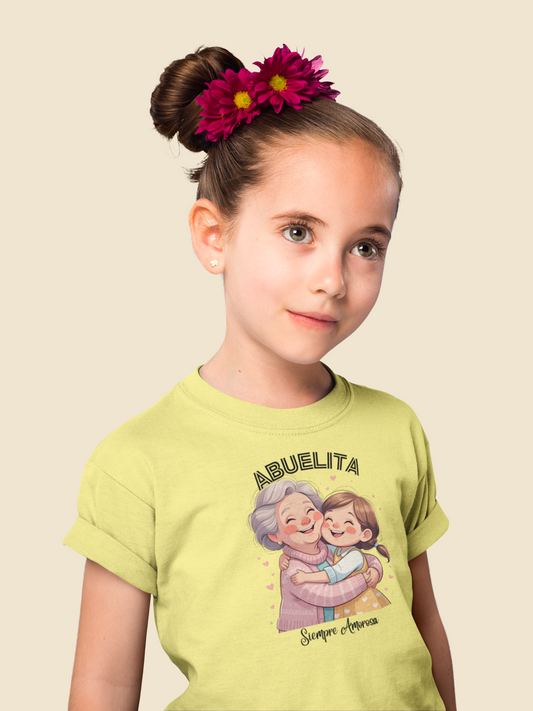 Playera para niña Diseño Abuelita Amorosa